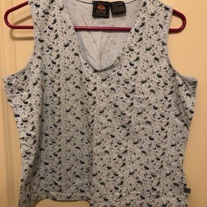 Light blue paisley tank top